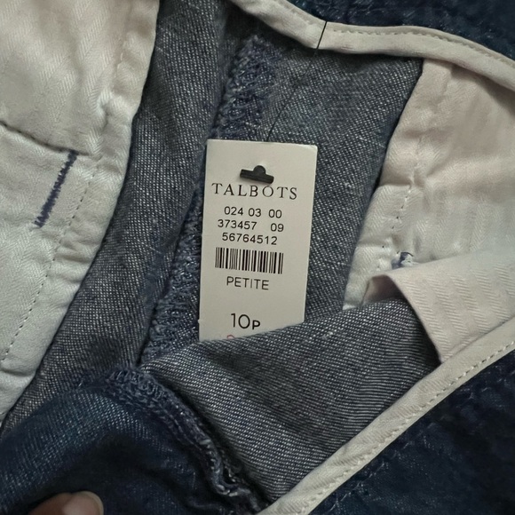 Talbots New England Chino- chambray/denim. 10P - Picture 5 of 8